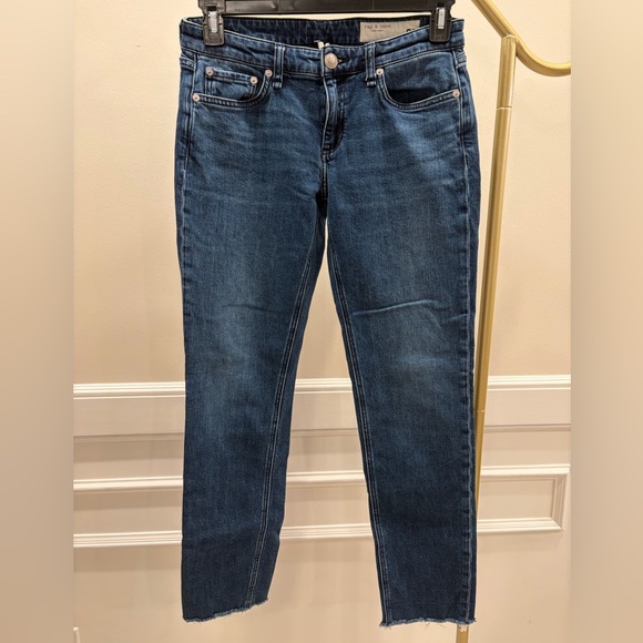 rag & bone Dre Low Rise Slim Boyfriend Women's Blue Jeans Size 26 - Picture 2 of 13
